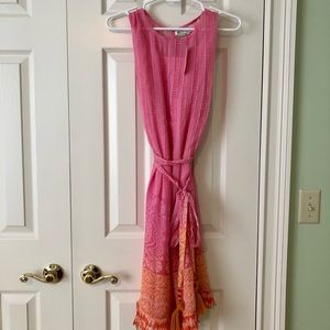 Anthropologie NWT pink and orange sundress